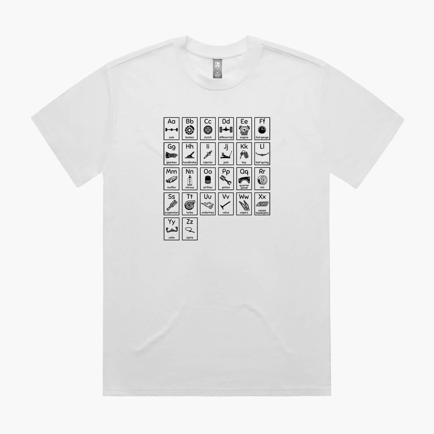 Car Guy Alphabet T-Shirt