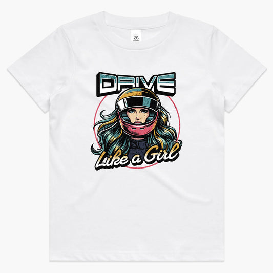 Drive Like a Girl Kids Tee